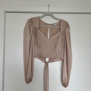 Satin Champagne Blouse